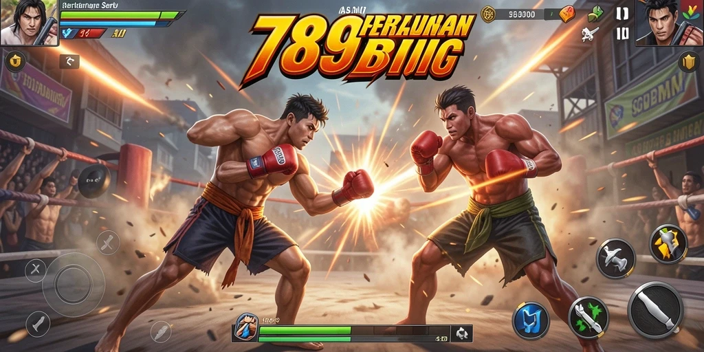Screenshot 789BNI menampilkan aksi pertarungan yang mendebarkan.