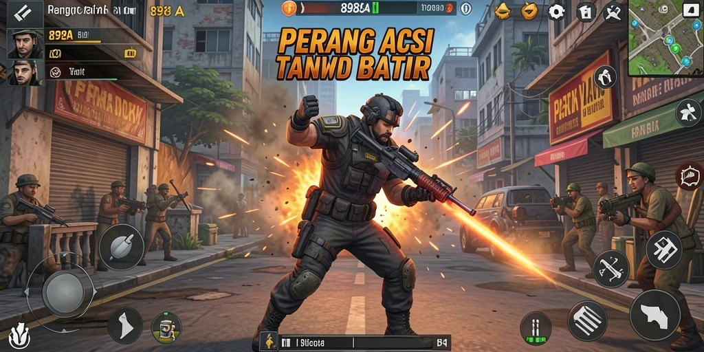 Gameplay seru dengan aksi mendebarkan dalam 898A.