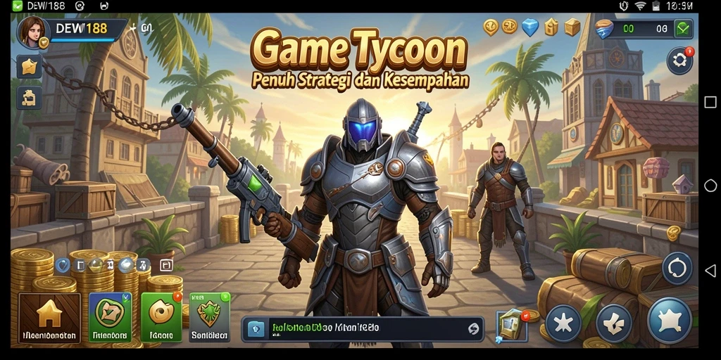 Menampilkan gameplay Tycoon yang mendebarkan dan grafis menarik.