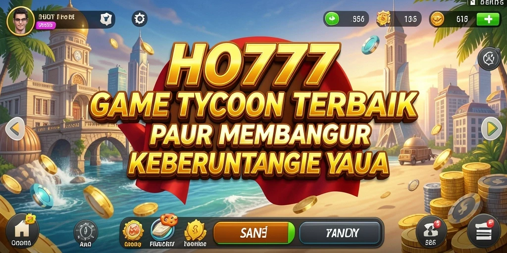 Tangkapan layar gameplay HO777 menampilkan keseruan membangun bisnis Tycoon.