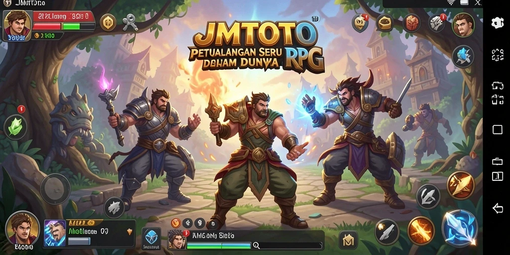 Screenshot JMTOTO yang menunjukkan aksi seru dalam gameplay RPG.