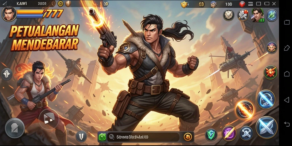 Tampilan gameplay seru KAWI777 dengan aksi pertarungan yang mendebarkan.