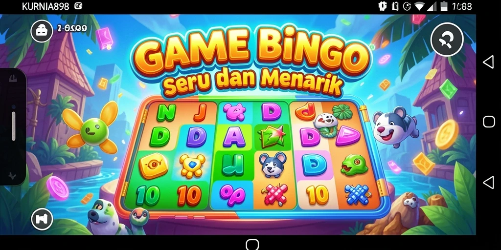 Tampilan gameplay seru di KURNIA898 dengan kemenangan bingo.