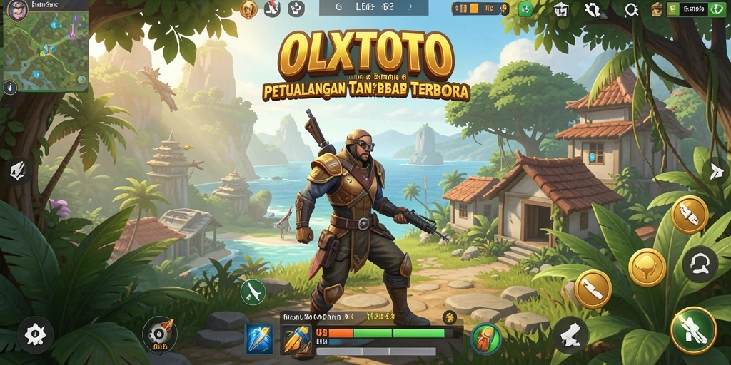 Screenshot gameplay OLXTOTO menampilkan petualangan bebas di dunia terbuka.
