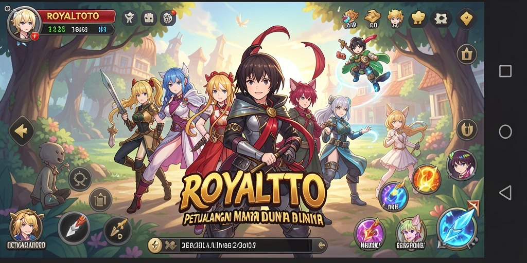 Screenshot mendemonstrasikan serunya gameplay <strong>ROYALTOTO</strong> dengan karakter unik.