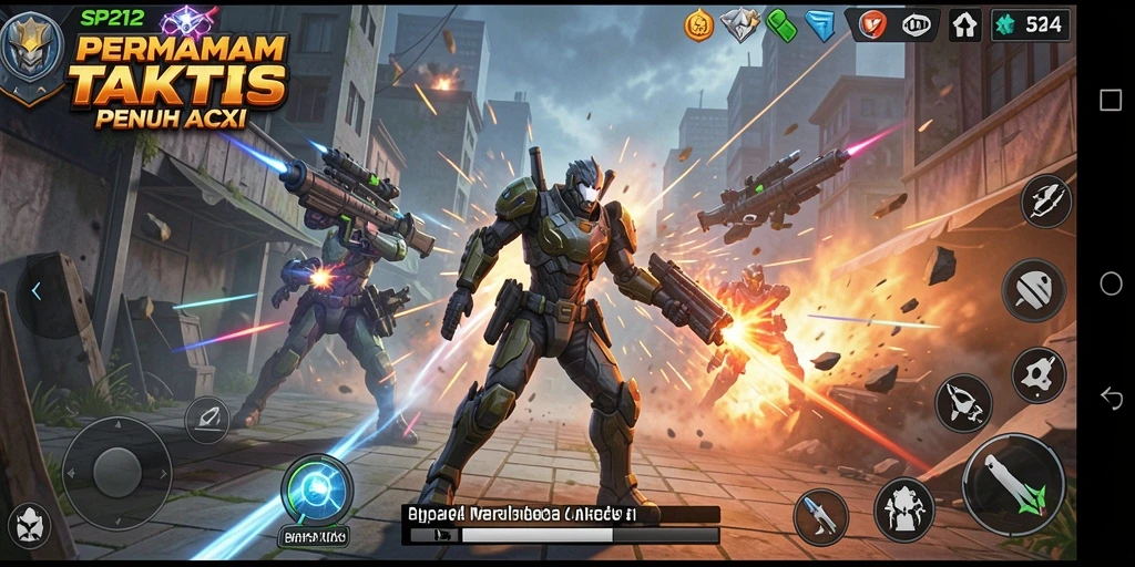Screenshot SP212 menampilkan aksi gameplay yang mendebarkan.