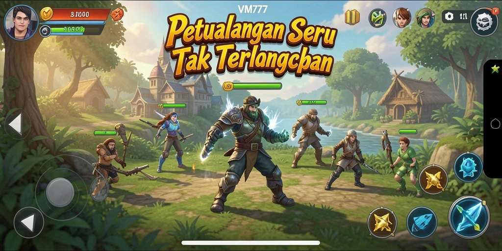 Tampilan gameplay seru dengan grafis menakjubkan di VM777.
