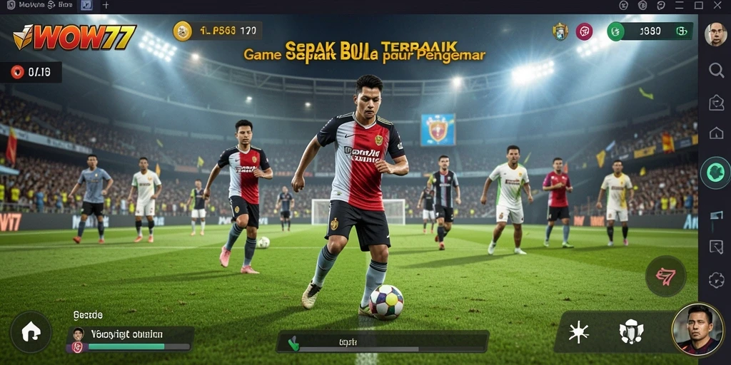 Gameplay mendebarkan dari WOW77 dengan aksi sepak bola yang seru.